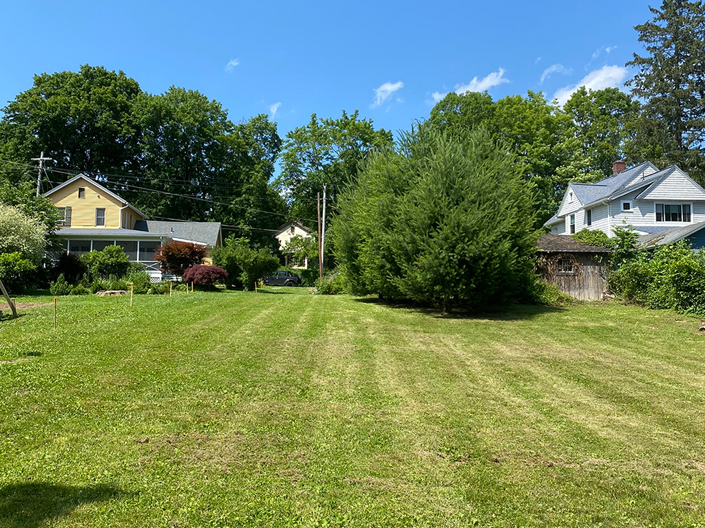 A view from the river showing the whole lot.